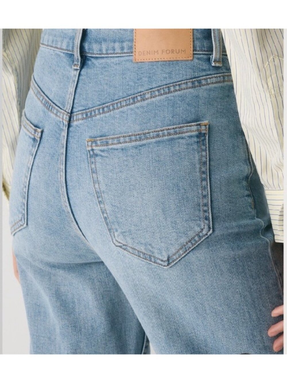 Aritzia Denim Forum The Arlo High Rise Straight Sz 28L Jeans Medium Washed Denim - Picture 13 of 16